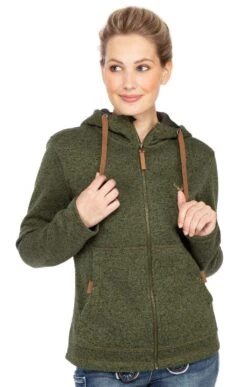 Sweatjacke ELISSA Oliv -Damenbekleidung os trachten sweatjacke elissa oliv 7