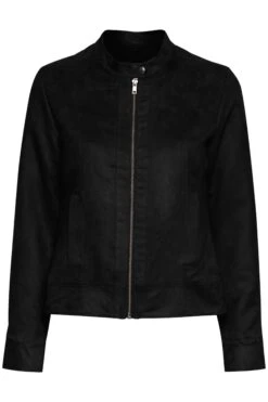 OXMO Lederimitatjacke In Schwarz -Damenbekleidung oxmo lederimitatjacke in schwarz 5