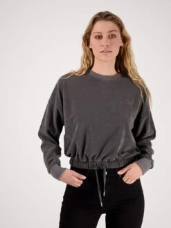 Sweatshirt "Nadien" In Anthrazit -Damenbekleidung raizzed r sweatshirt nadien in anthrazit 2