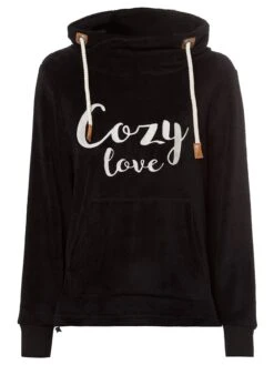 Fleecepullover In Schwarz