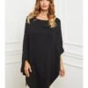 Poncho "Bali" In Schwarz -Damenbekleidung so cachemire poncho bali in schwarz
