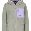 SUBLEVEL Fleecejacke In Grau/ Lila -Damenbekleidung sublevel fleecejacke in grau lila