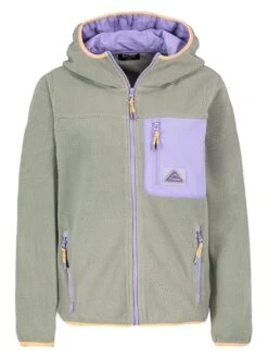 SUBLEVEL Fleecejacke In Grau/ Lila