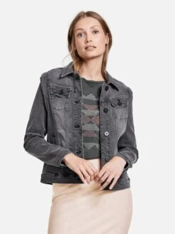 Taifun Jeansjacke In Grau -Damenbekleidung taifun jeansjacke in grau 2