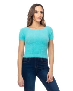 Strickpullover In Türkis