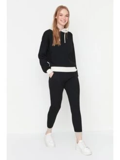 Trendyol 2tlg. Outfit In Schwarz/ Creme -Damenbekleidung trendyol 2tlg outfit in schwarz creme 2