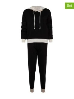 Trendyol 2tlg. Outfit In Schwarz/ Creme