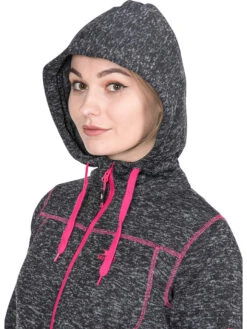 TRESPASS Fleecejacke "Odelia B" In Schwarz/ Grau -Damenbekleidung trespass fleecejacke odelia b in schwarz grau 2