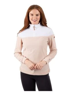 TRESPASS Fleecepullover "Puglia" In Rosa/ Weiß -Damenbekleidung trespass fleecepullover puglia in rosa weiss 2