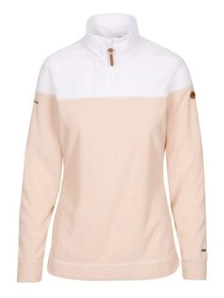 TRESPASS Fleecepullover "Puglia" In Rosa/ Weiß
