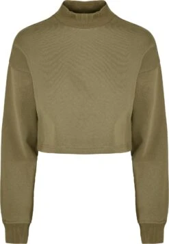 URBAN CLASSICS Sweater Cropped Oversized In Tiniolive