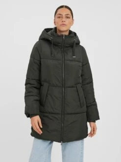 Vero Moda Steppmantel "Gemma Flora" In Dunkelgrün