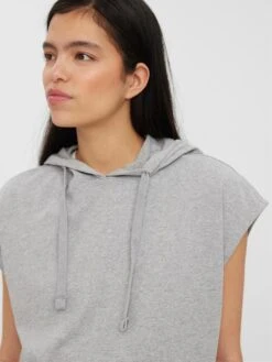 Vero Moda Sweatshirt In Light Grey Melange -Damenbekleidung vero moda sweatshirt in light grey melange 3