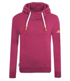 Kapuzenpulli Hoodie "Askja" In Dunkelrosa
