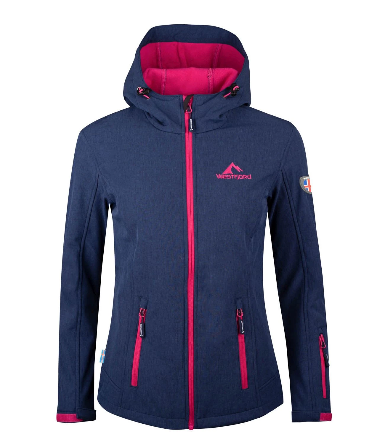 Softshell Jacke "Eldfjall" In Französisch Blau / Magenta 3 Softshell Jacke "Eldfjall" In Französisch Blau / Magenta