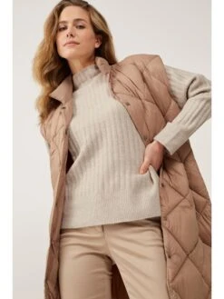 Steppweste In Beige -Damenbekleidung yaya steppweste in beige 2